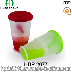 New Promotional Breakfast Cereal Cup Plastic Salad Shaker Cup (HDP-2077)